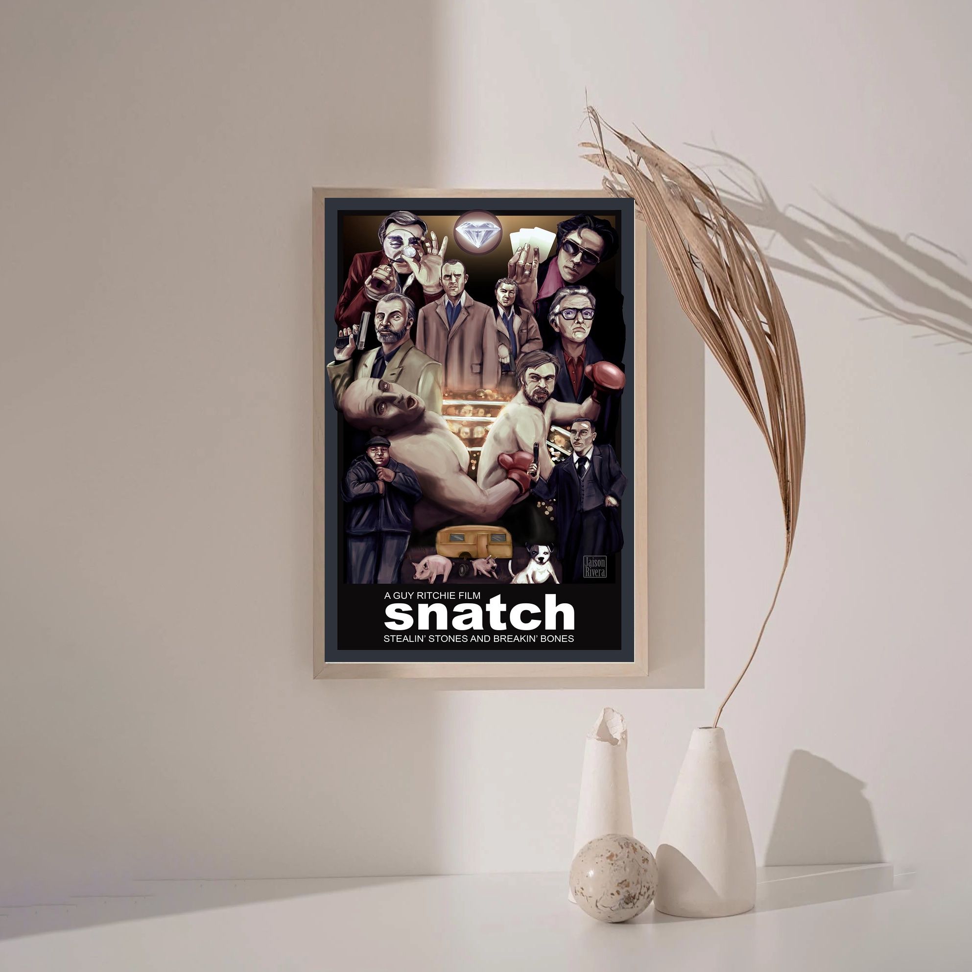 Snatch MOVIE Poster Canvas Wall Art Home Decor (No Frame)