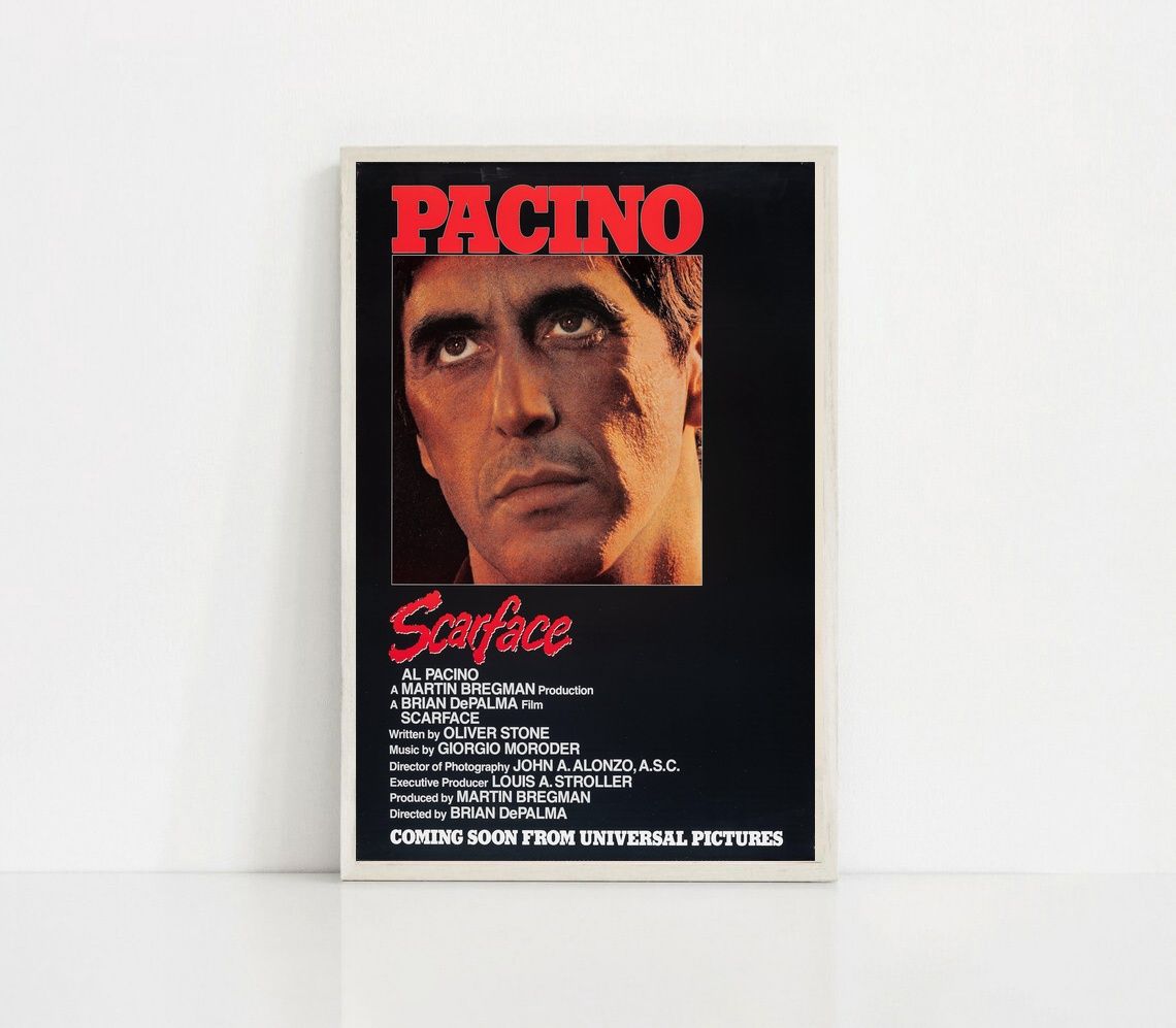 Scarface 1983 MOVIE Poster Canvas Wall Art Home Decor (No Frame) - Image 2