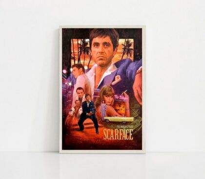 Scarface 1983 MOVIE Poster Canvas Wall Art Home Decor (No Frame)