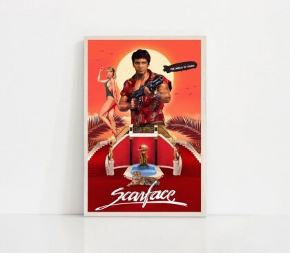 Scarface 1983 MOVIE Poster Canvas Wall Art Home Decor (No Frame)
