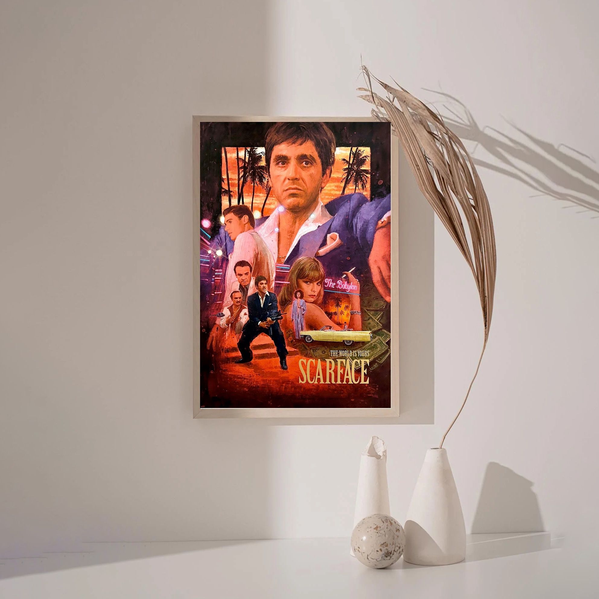 Scarface 1983 MOVIE Poster Canvas Wall Art Home Decor (No Frame) - Image 3