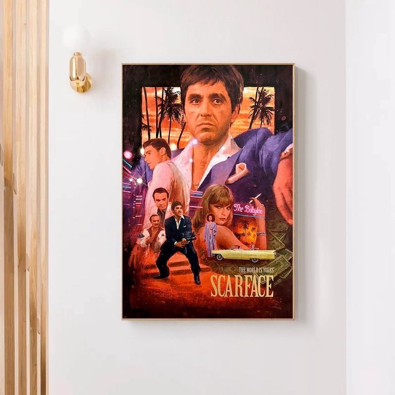 Scarface 1983 MOVIE Poster Canvas Wall Art Home Decor (No Frame) - Image 4