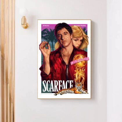 Scarface 1983 MOVIE Poster Canvas Wall Art Home Decor (No Frame)