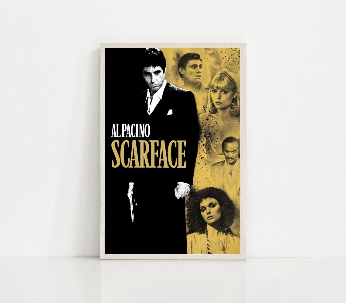 Scarface 1983 MOVIE Poster Canvas Wall Art Home Decor (No Frame)