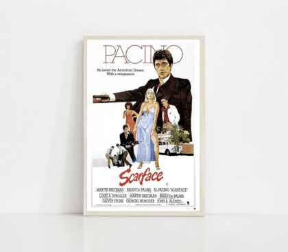 Scarface 1983 MOVIE Poster Canvas Wall Art Home Decor (No Frame)