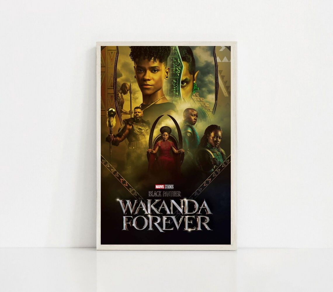 Black Panther Wakanda Forever MOVIE Poster Canvas Wall Art Home Decor (No Frame)