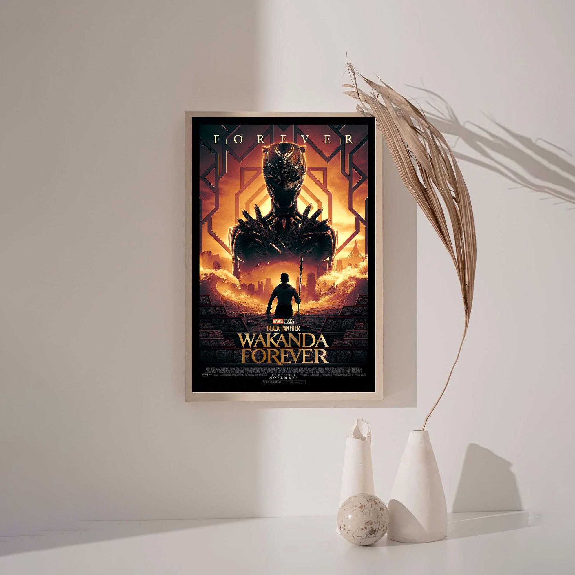Black Panther Wakanda Forever MOVIE Poster Canvas Wall Art Home Decor (No Frame) - Image 3