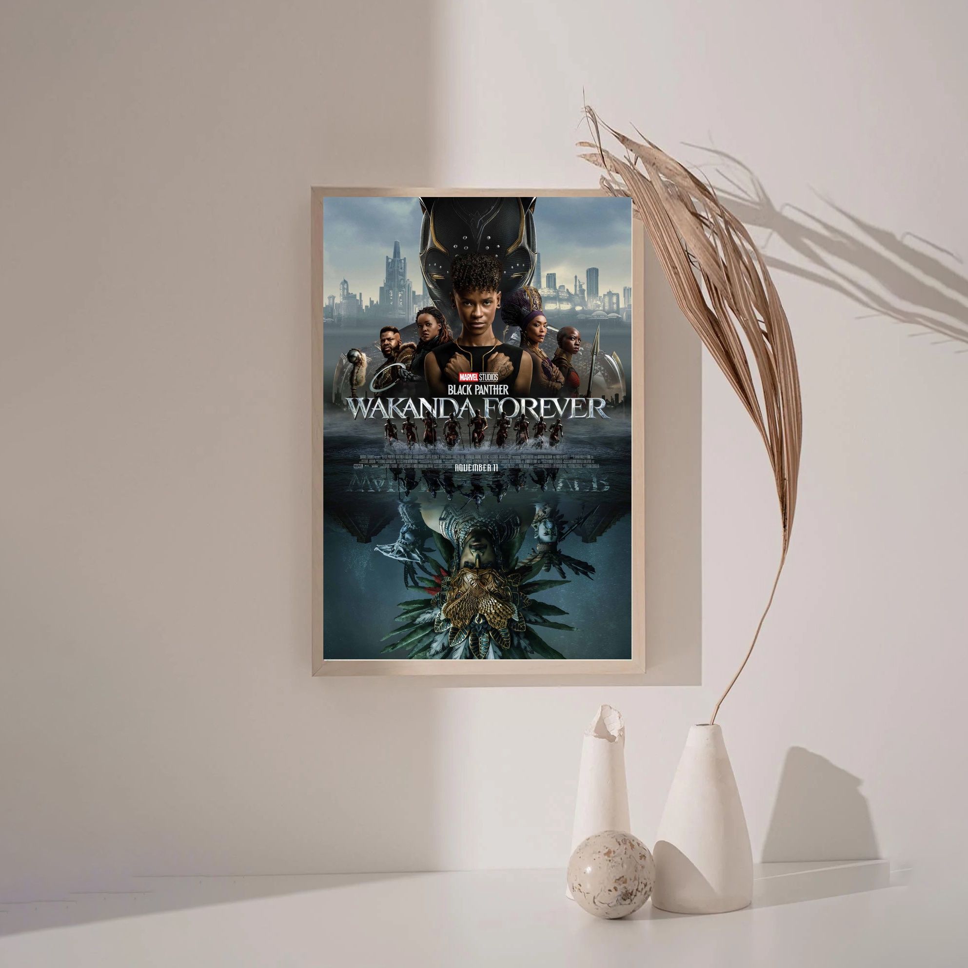 Black Panther Wakanda Forever MOVIE Poster Canvas Wall Art Home Decor (No Frame) - Image 3