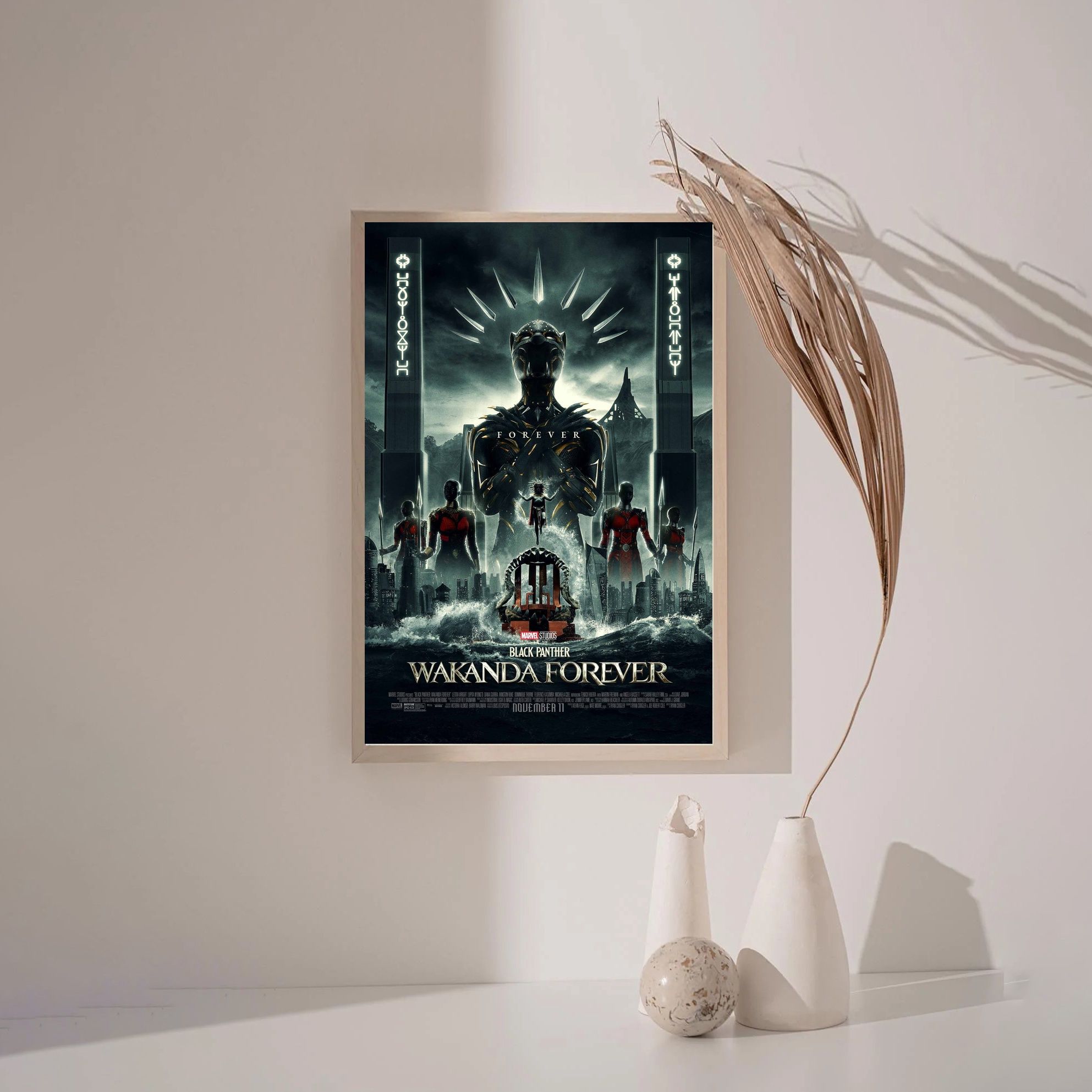 Black Panther Wakanda Forever MOVIE Poster Canvas Wall Art Home Decor (No Frame) - Image 3