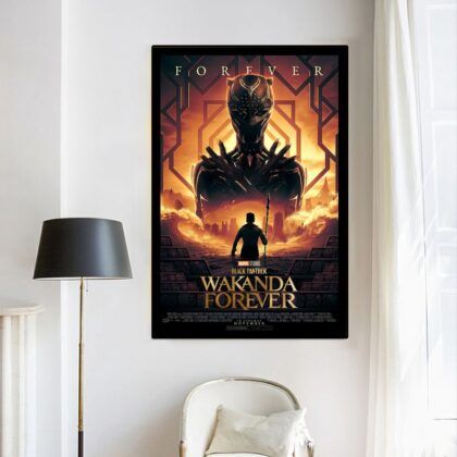 Black Panther Wakanda Forever MOVIE Poster Canvas Wall Art Home Decor (No Frame)