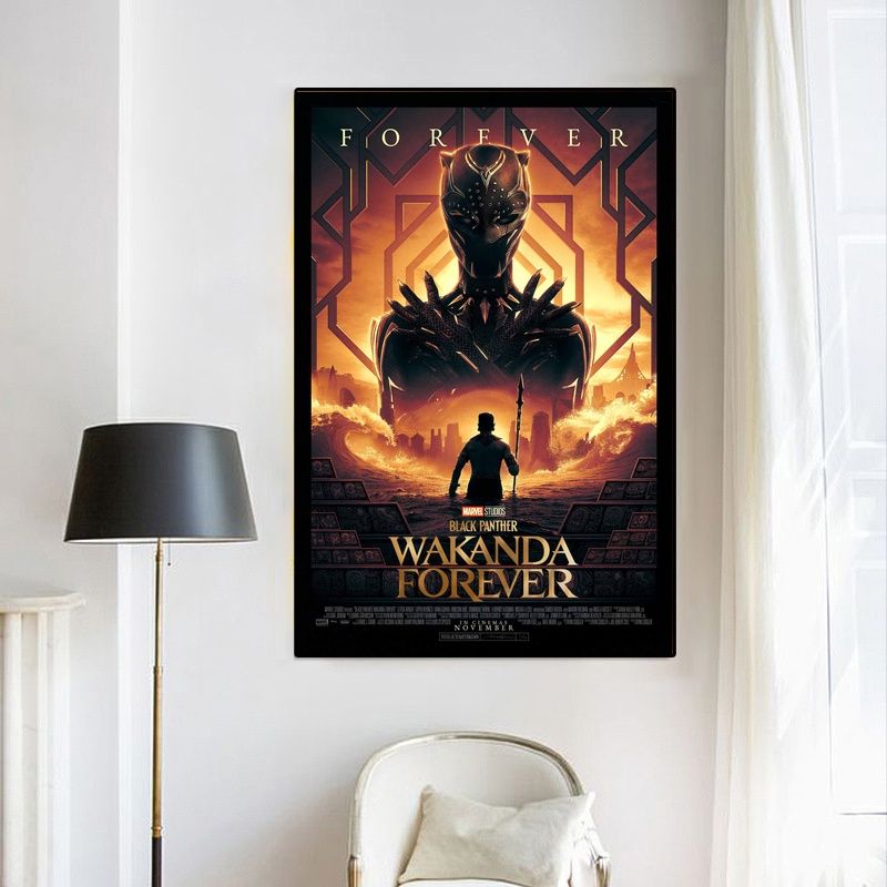 Black Panther Wakanda Forever MOVIE Poster Canvas Wall Art Home Decor (No Frame)