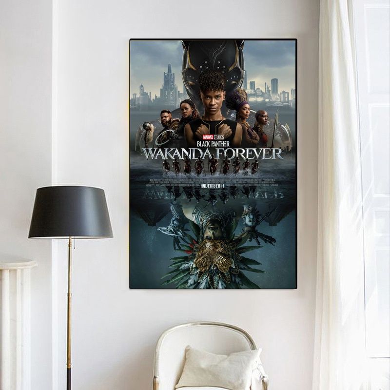 Black Panther Wakanda Forever MOVIE Poster Canvas Wall Art Home Decor (No Frame)