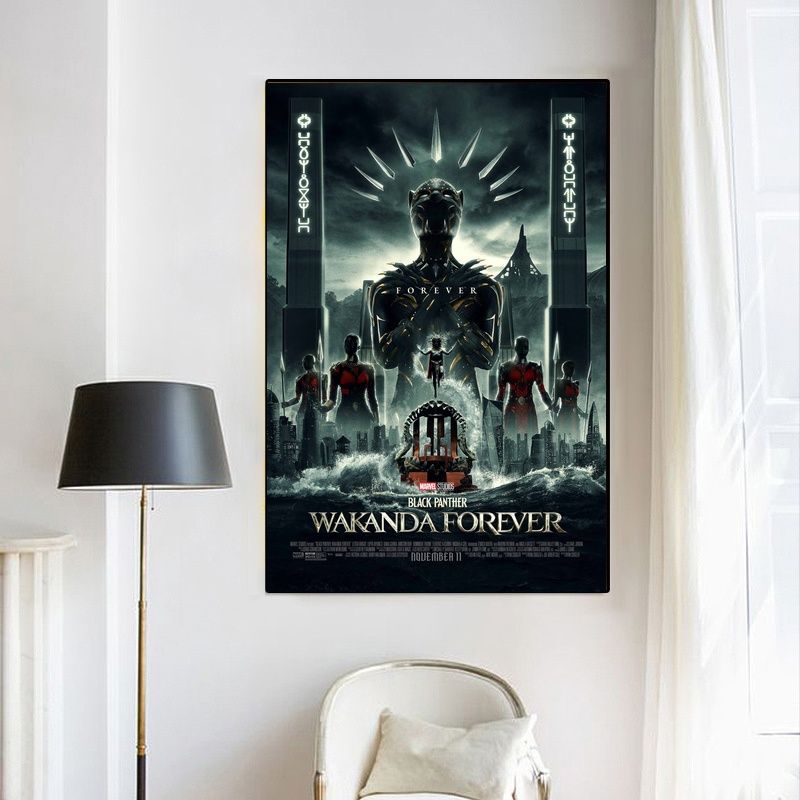 Black Panther Wakanda Forever MOVIE Poster Canvas Wall Art Home Decor (No Frame) - Image 4