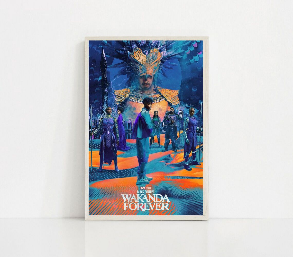 Black Panther Wakanda Forever MOVIE Poster Canvas Wall Art Home Decor (No Frame) - Image 2