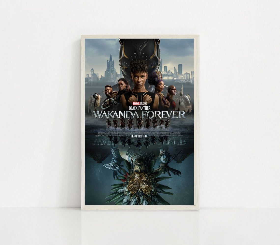 Black Panther Wakanda Forever MOVIE Poster Canvas Wall Art Home Decor (No Frame) - Image 2
