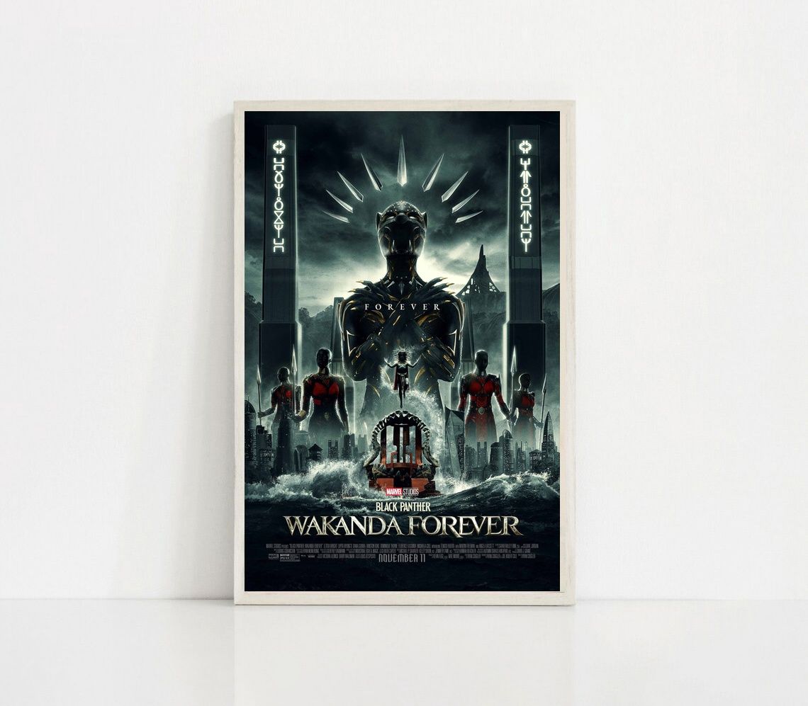 Black Panther Wakanda Forever MOVIE Poster Canvas Wall Art Home Decor (No Frame)