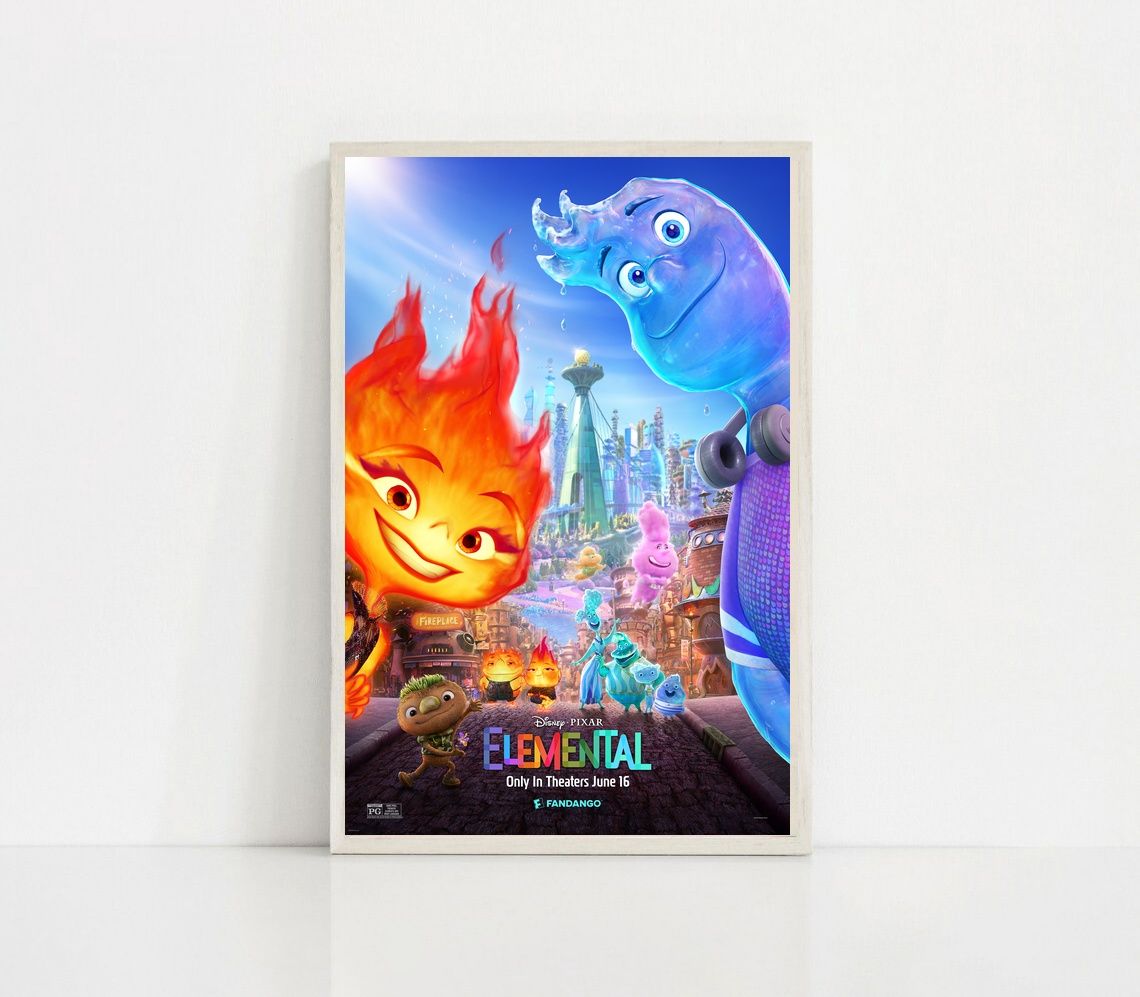 Elemental MOVIE Poster Canvas Wall Art Home Decor (No Frame)
