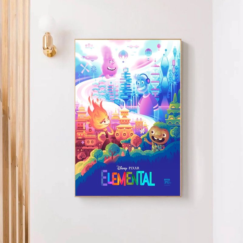 Elemental MOVIE Poster Canvas Wall Art Home Decor (No Frame) - Image 4