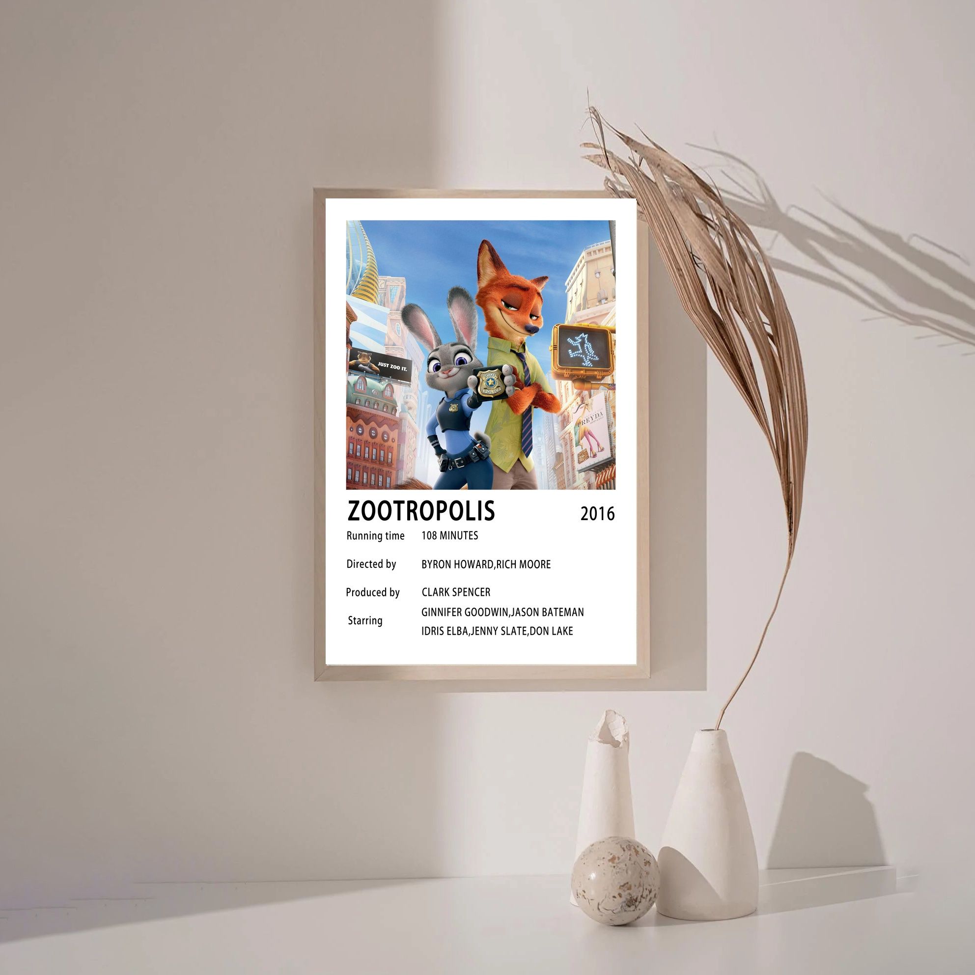 Zootopia 2016 MOVIE Poster Canvas Wall Art Home Decor (No Frame) - Image 3