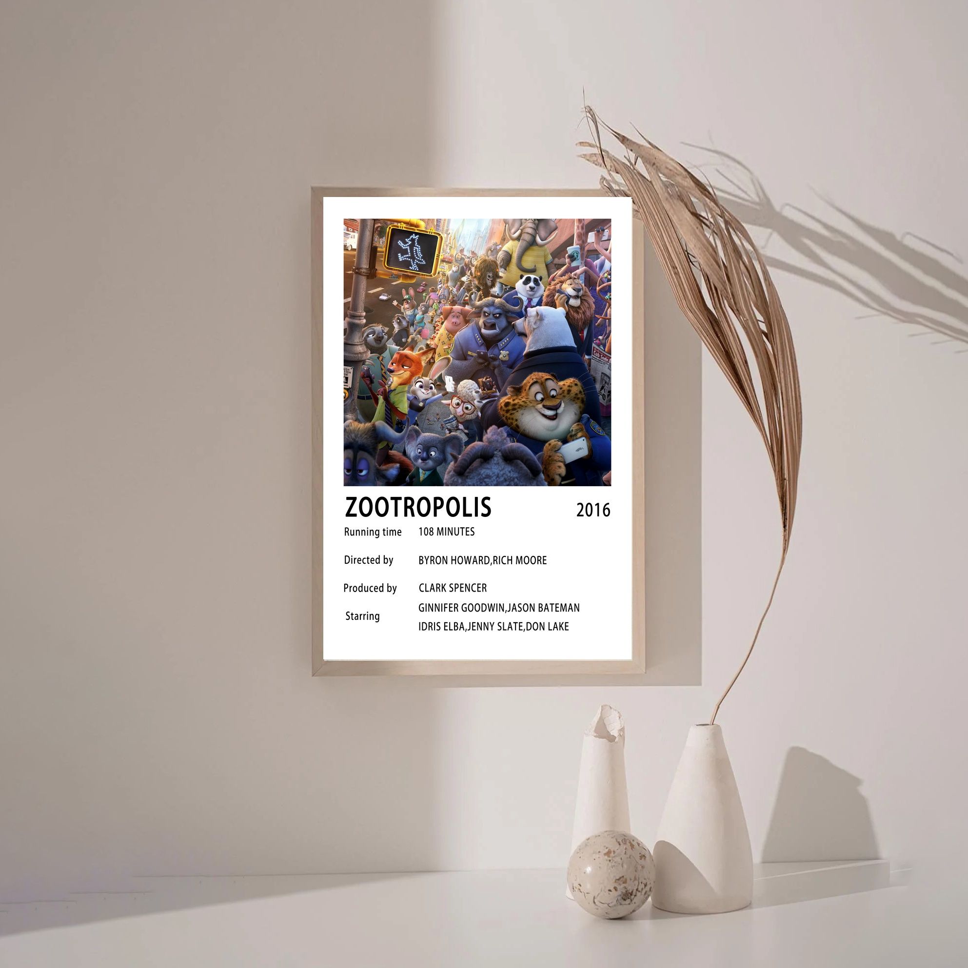 Zootopia 2016 MOVIE Poster Canvas Wall Art Home Decor (No Frame) - Image 3