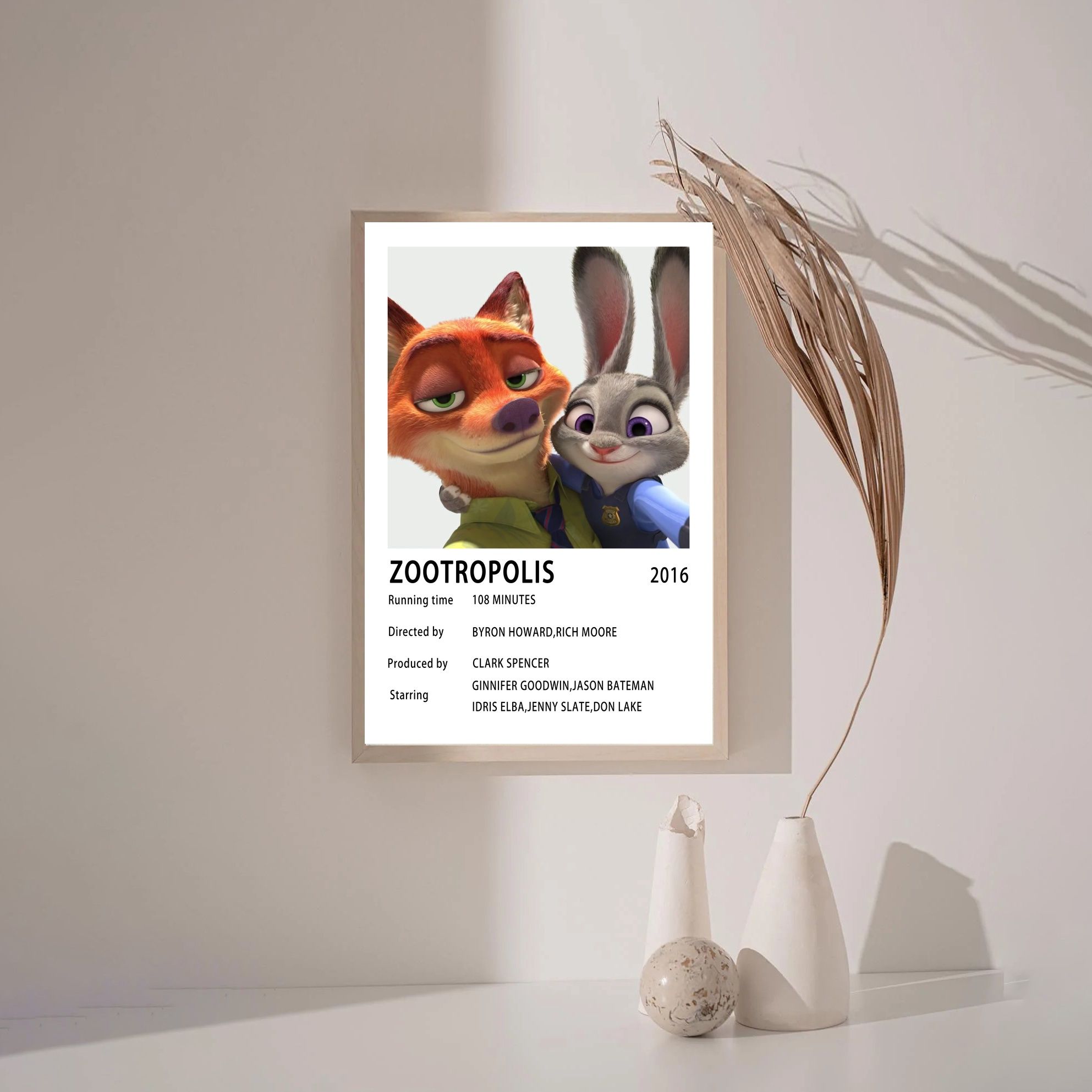 Zootopia 2016 MOVIE Poster Canvas Wall Art Home Decor (No Frame)