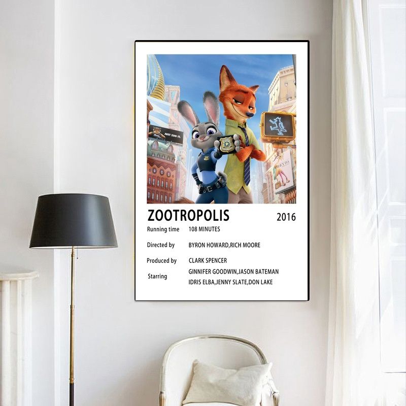Zootopia 2016 MOVIE Poster Canvas Wall Art Home Decor (No Frame) - Image 4