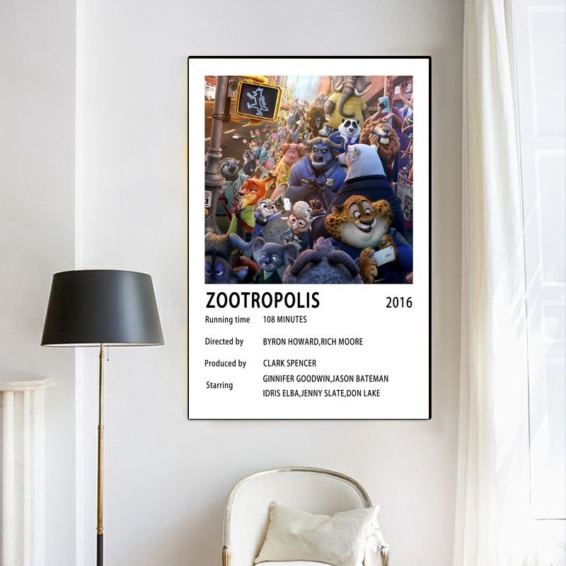 Zootopia 2016 MOVIE Poster Canvas Wall Art Home Decor (No Frame) - Image 4