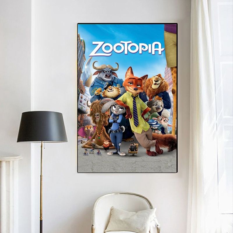 Zootopia 2016 MOVIE Poster Canvas Wall Art Home Decor (No Frame) - Image 4