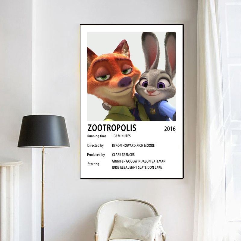 Zootopia 2016 MOVIE Poster Canvas Wall Art Home Decor (No Frame) - Image 4