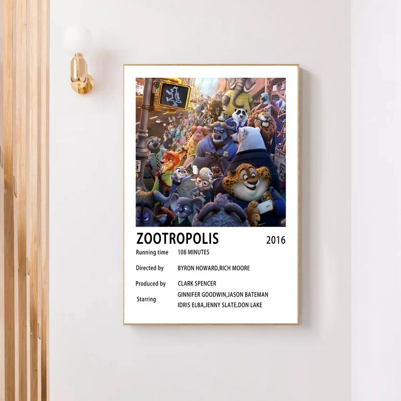 Zootopia 2016 MOVIE Poster Canvas Wall Art Home Decor (No Frame) - Image 5