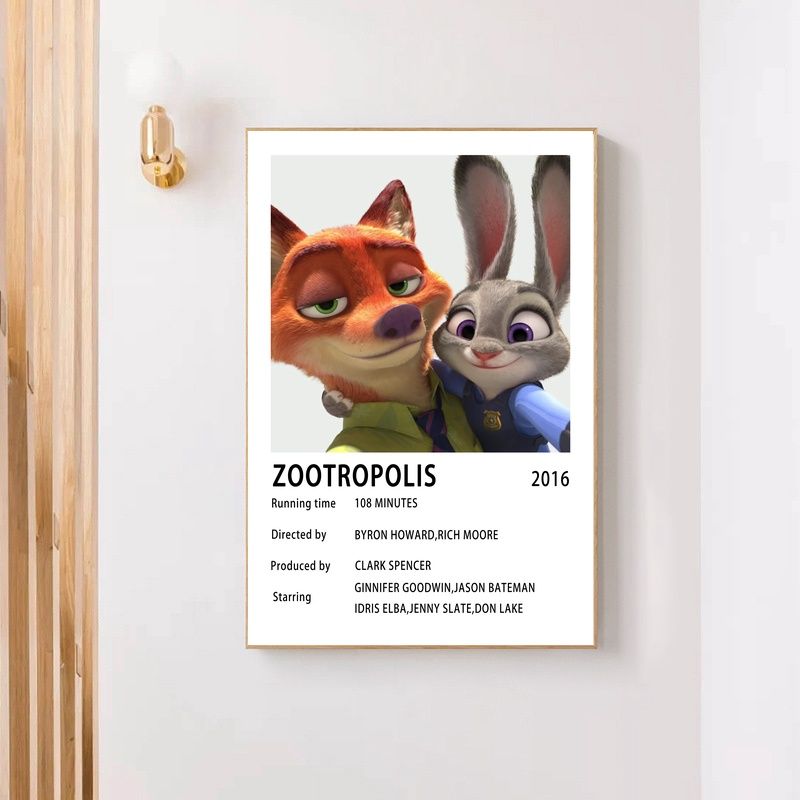Zootopia 2016 MOVIE Poster Canvas Wall Art Home Decor (No Frame) - Image 5
