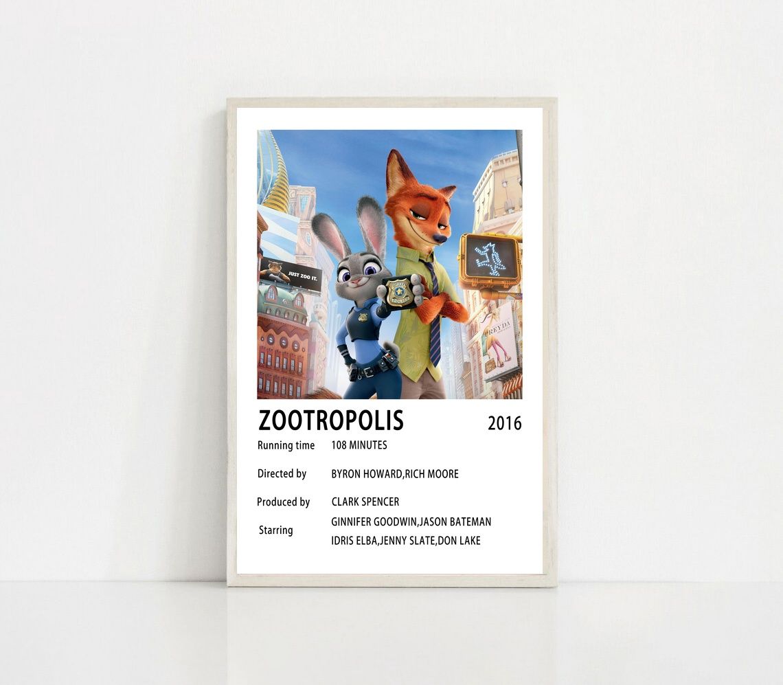 Zootopia 2016 MOVIE Poster Canvas Wall Art Home Decor (No Frame)