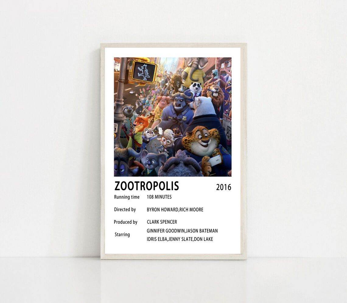 Zootopia 2016 MOVIE Poster Canvas Wall Art Home Decor (No Frame)