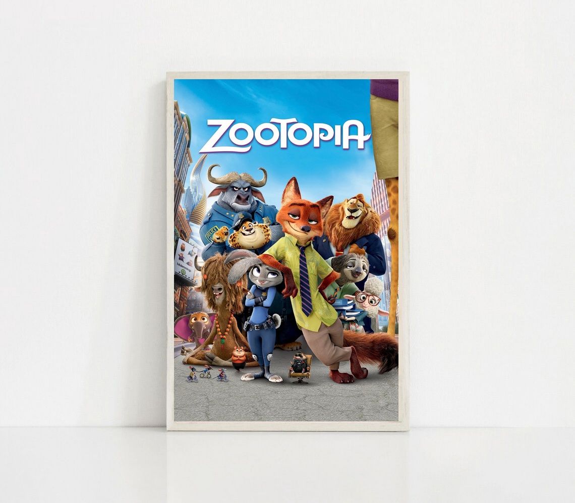 Zootopia 2016 MOVIE Poster Canvas Wall Art Home Decor (No Frame) - Image 2