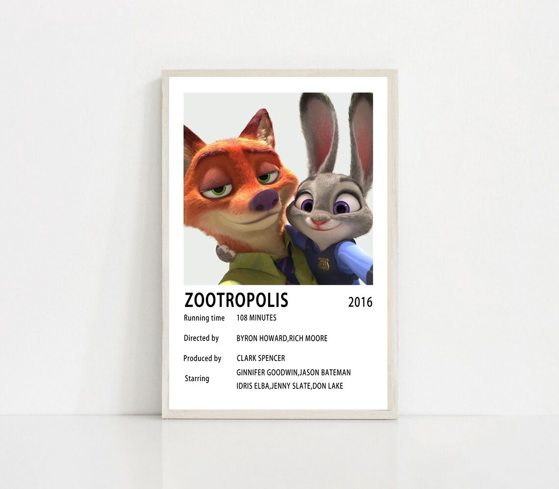 Zootopia 2016 MOVIE Poster Canvas Wall Art Home Decor (No Frame) - Image 2