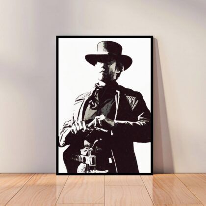 Clint Eastwood Poster Canvas Wall Art Home Decor (No Frame)