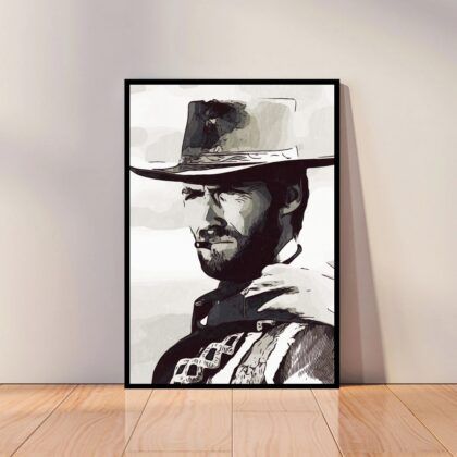 Clint Eastwood Poster Canvas Wall Art Home Decor (No Frame)