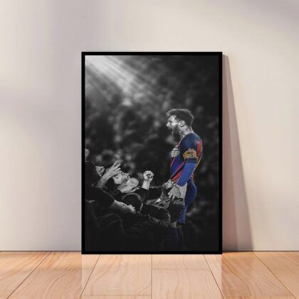 Lionel Messi Football Poster Canvas Wall Art Home Decor (No Frame)