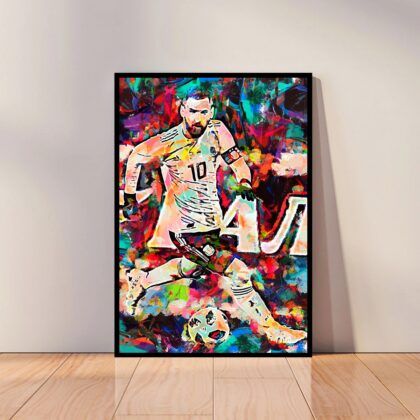 Lionel Messi Football Poster Canvas Wall Art Home Decor (No Frame)