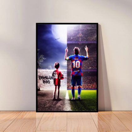 Lionel Messi Football Poster Canvas Wall Art Home Decor (No Frame)
