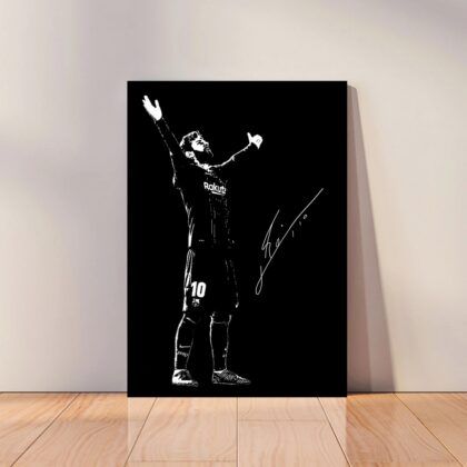 Lionel Messi Football Poster Canvas Wall Art Home Decor (No Frame)