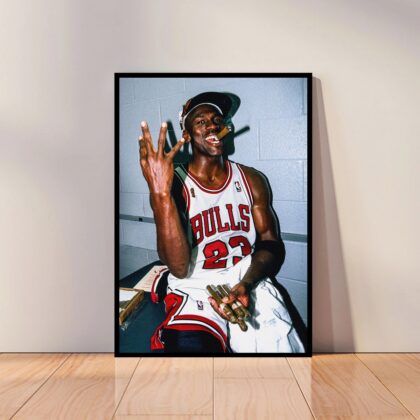 Michael Jordan Dunk Contest Poster Canvas Wall Art Home Decor (No Frame)