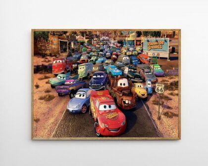 Cars 1 2006 MOVIE Poster Canvas Wall Art Home Decor (No Frame)