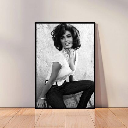 Sophia Loren Movie Star Poster Canvas Wall Art Home Decor (No Frame)