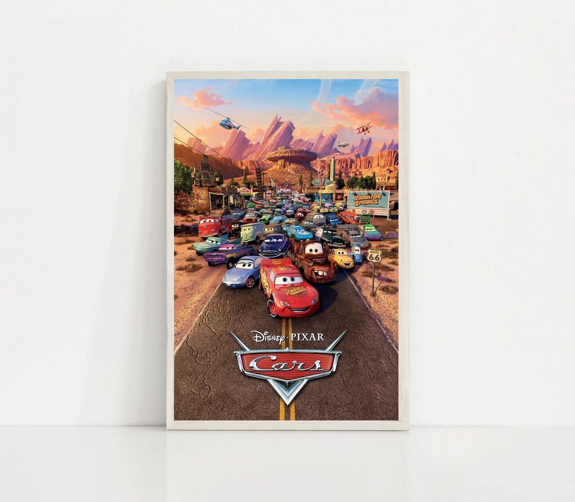 Cars 1 2006 MOVIE Poster Canvas Wall Art Home Decor (No Frame) - Image 2