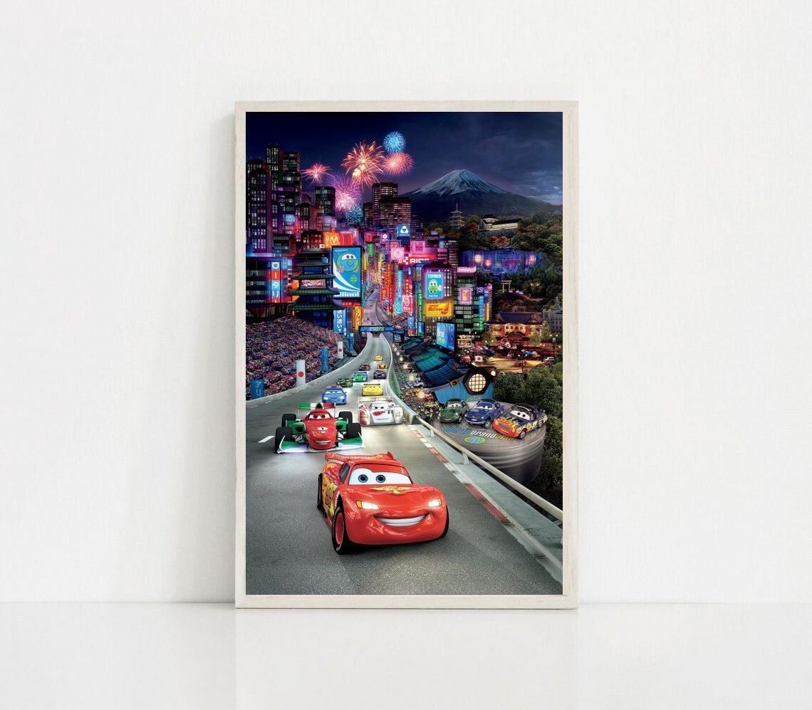 Cars 1 2006 MOVIE Poster Canvas Wall Art Home Decor (No Frame)