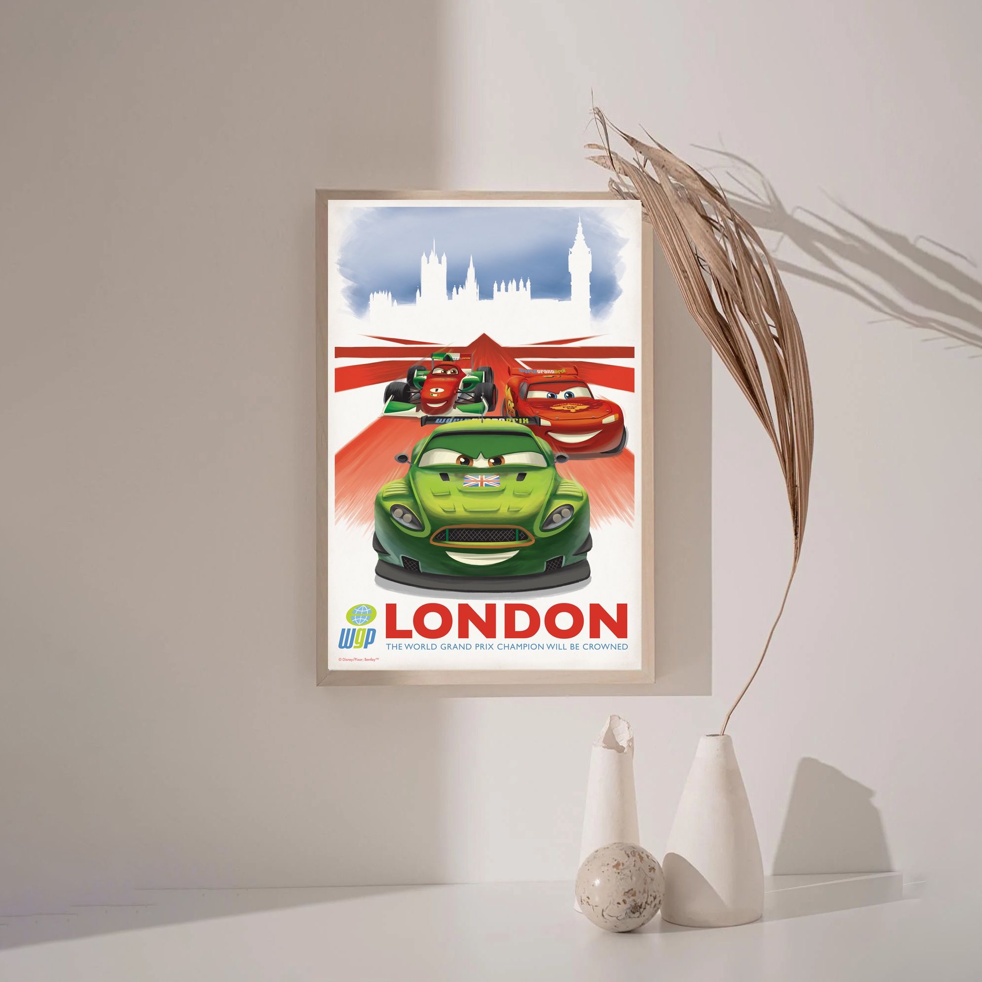 Cars 1 2006 MOVIE Poster Canvas Wall Art Home Decor (No Frame)