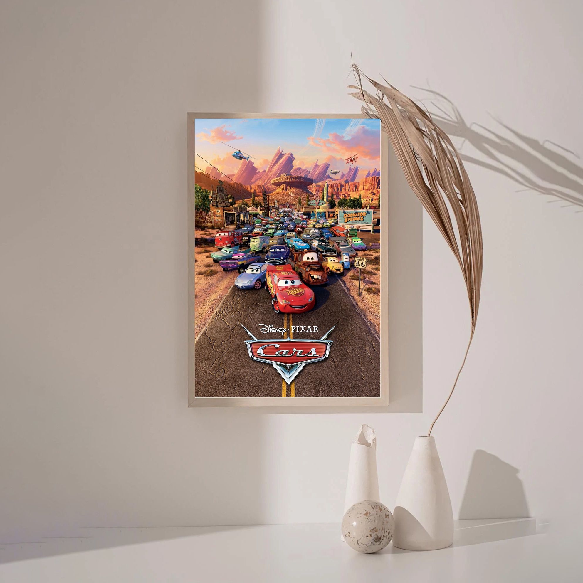 Cars 1 2006 MOVIE Poster Canvas Wall Art Home Decor (No Frame)