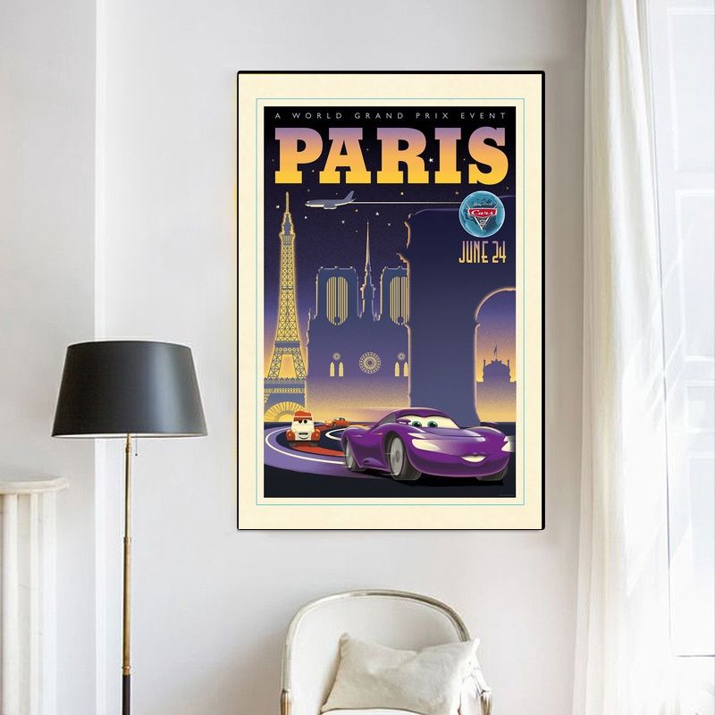Cars 1 2006 MOVIE Poster Canvas Wall Art Home Decor (No Frame) - Image 4