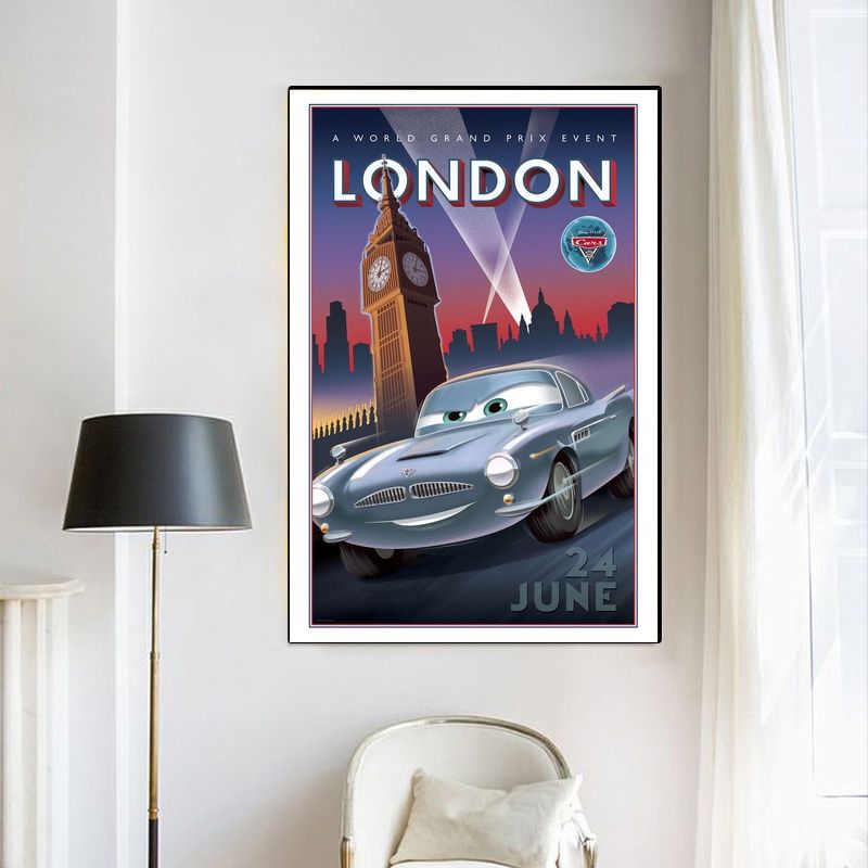 Cars 1 2006 MOVIE Poster Canvas Wall Art Home Decor (No Frame) - Image 4
